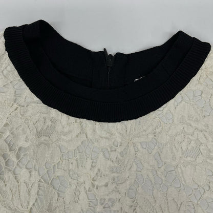 VALENTINO ヴァレンティノ JB3KD01W241 ブラック フラワーレース バイカラー ドレス ワンピース ワンピース