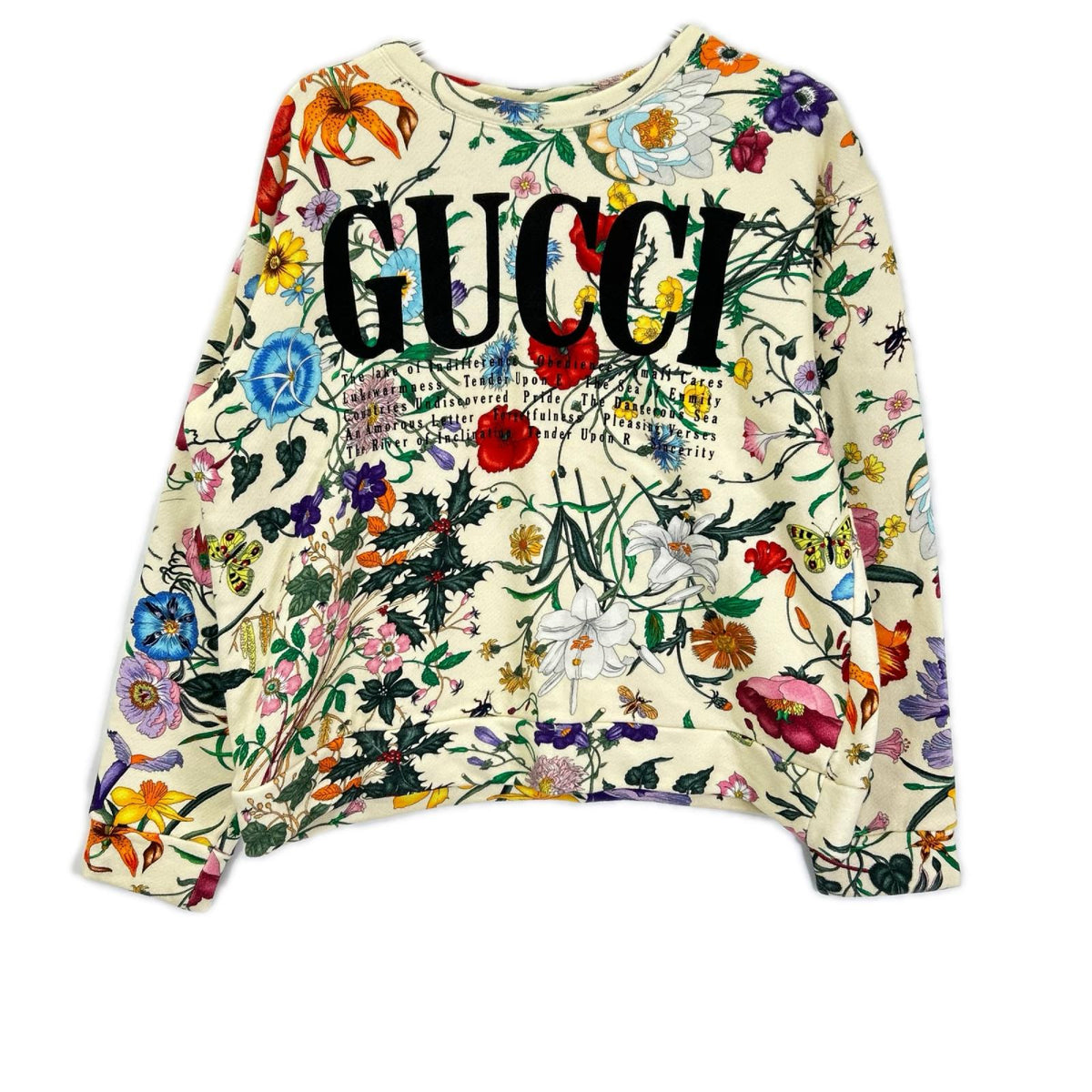 GUCCI グッチ 469250 キナリ ロゴ×フラワープリント スウェット トレーナー トップス
