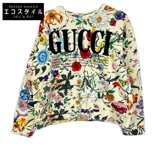 GUCCI グッチ 469250 キナリ ロゴ×フラワープリント スウェット トレーナー トップス