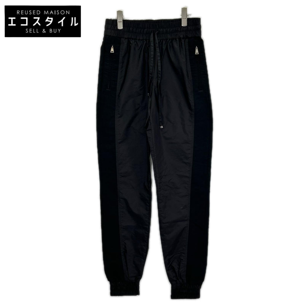 MONCLER モンクレール 19年 ブラック PANTALONE ナイロン切替 パンツ ボトムス