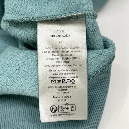 Christian Dior クリスチャンディオール 343J649A0531 23FW ブルー ロゴ刺繍 トレーナー トップス