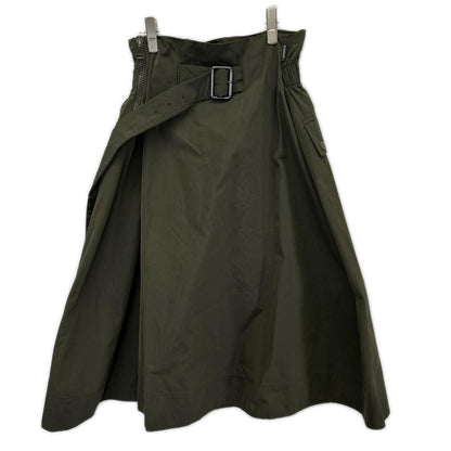 MONCLER モンクレール D20932566900 18年 カーキ GONNA ナイロン ベルト付き スカート スカート