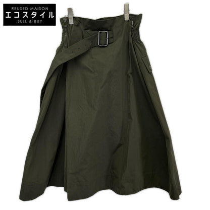 MONCLER モンクレール D20932566900 18年 カーキ GONNA ナイロン ベルト付き スカート スカート