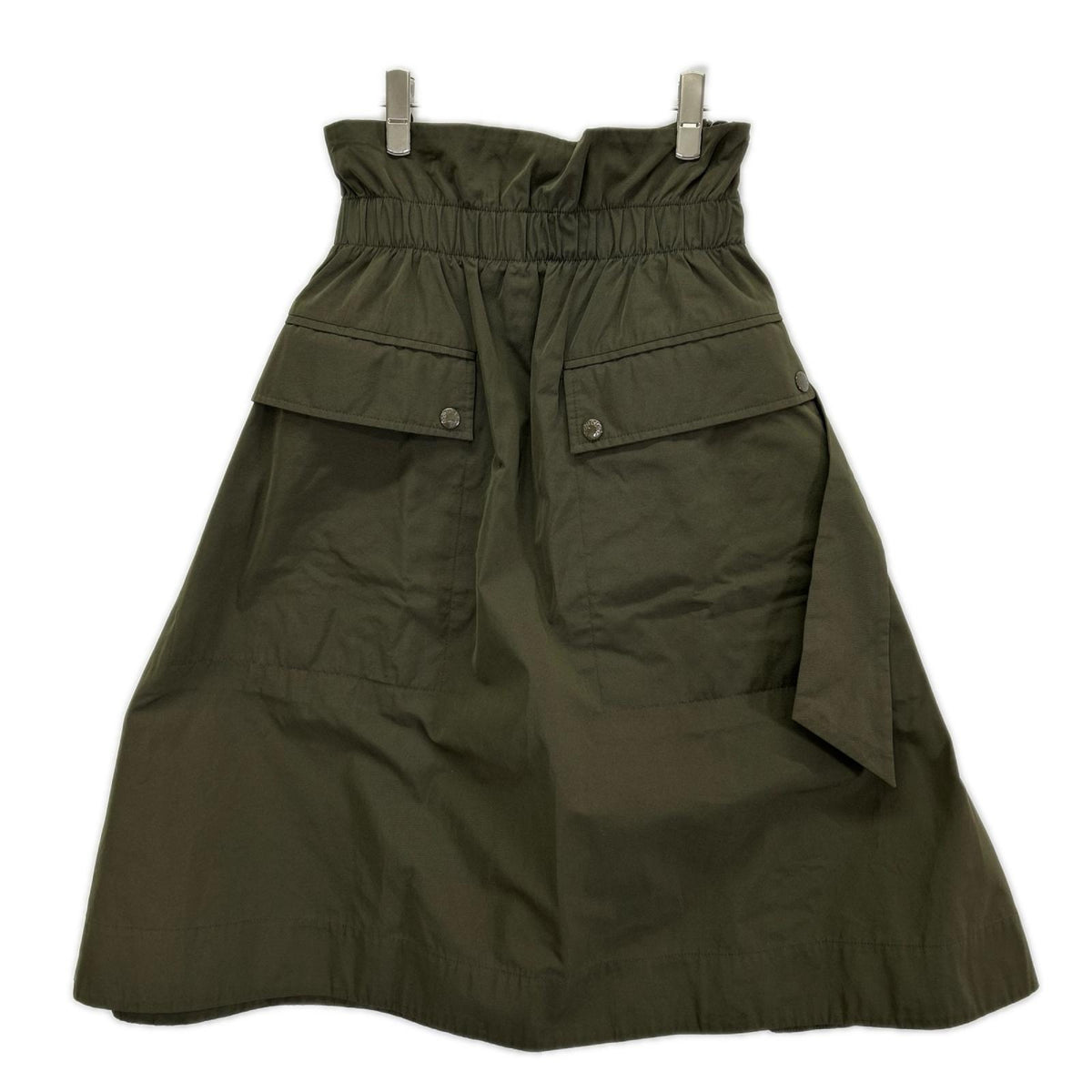 MONCLER モンクレール D20932566900 18年 カーキ GONNA ナイロン ベルト付き スカート スカート