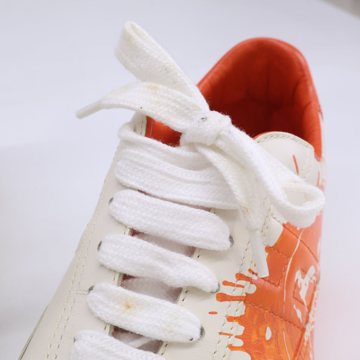 HERMES エルメス Quicker クイッカー ペイント加工 レザー ローカットスニーカー シューズ