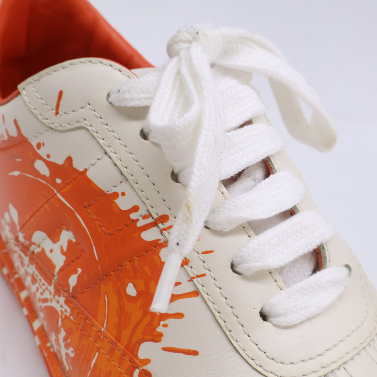 HERMES エルメス Quicker クイッカー ペイント加工 レザー ローカットスニーカー シューズ