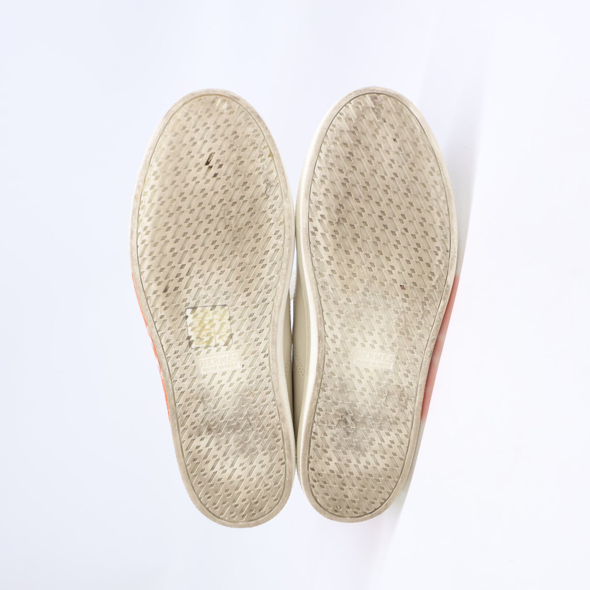 HERMES エルメス Quicker クイッカー ペイント加工 レザー ローカットスニーカー シューズ