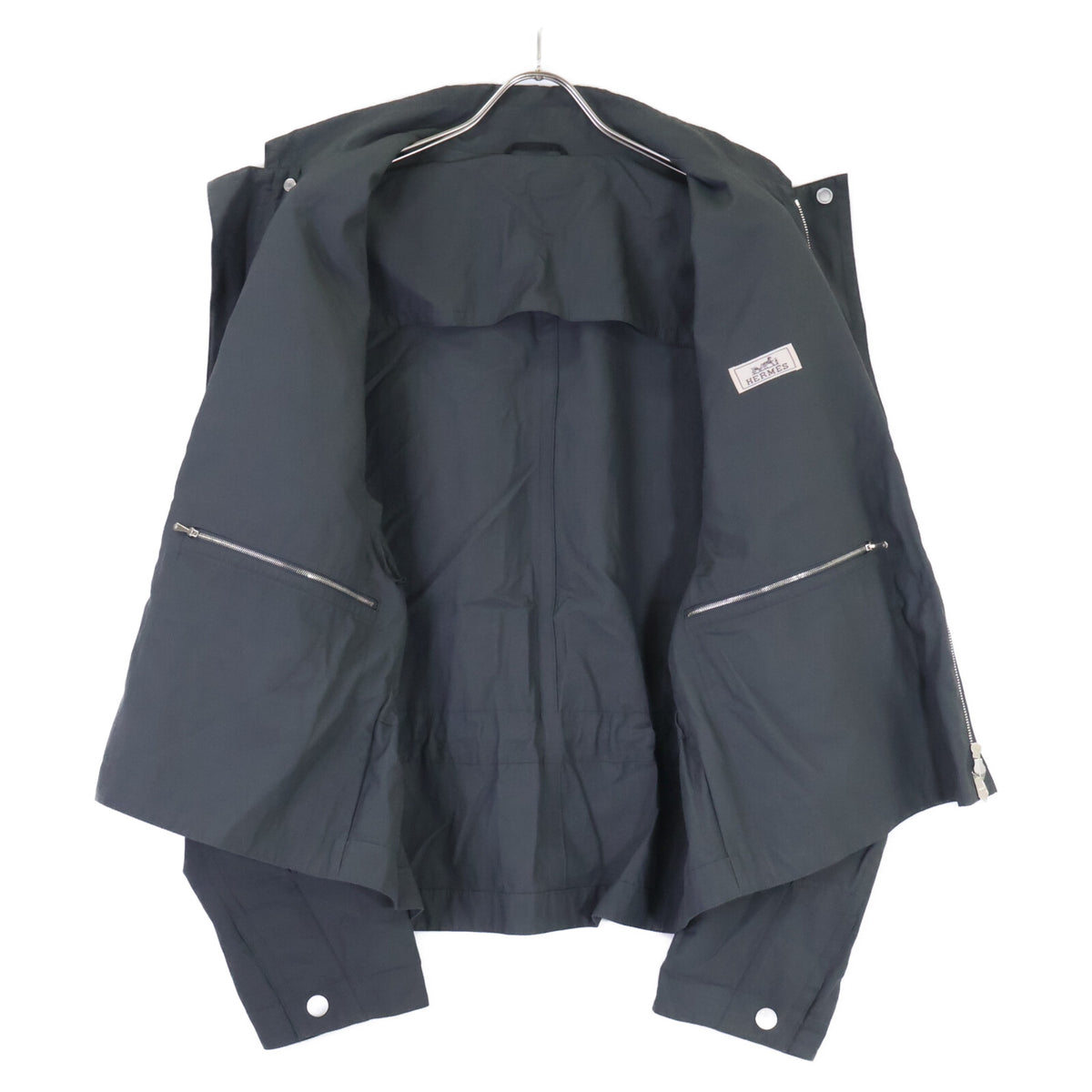 HERMES エルメス 【美品/国内正規/25年製】H552120HB ストレートカット ジップアップ ジャケット ジャケット