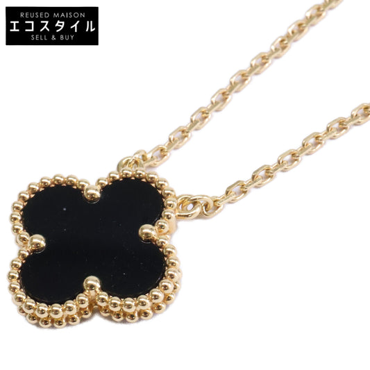 VanCleef & Arpels ヴァンクリーフ&アーペル 美品 VCARA45800 ヴィンテージ アルハンブラ オニキス ペンダント ネックレス