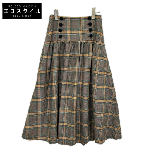 BORDERS at BALCONY ボーダーズアットバルコニー BD2221-3H-29 ブラウン チェック PLAID SKIRT スカート スカート