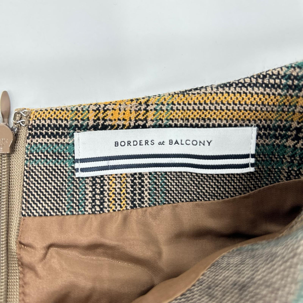 BORDERS at BALCONY ボーダーズアットバルコニー BD2221-3H-29 ブラウン チェック PLAID SKIRT スカート スカート