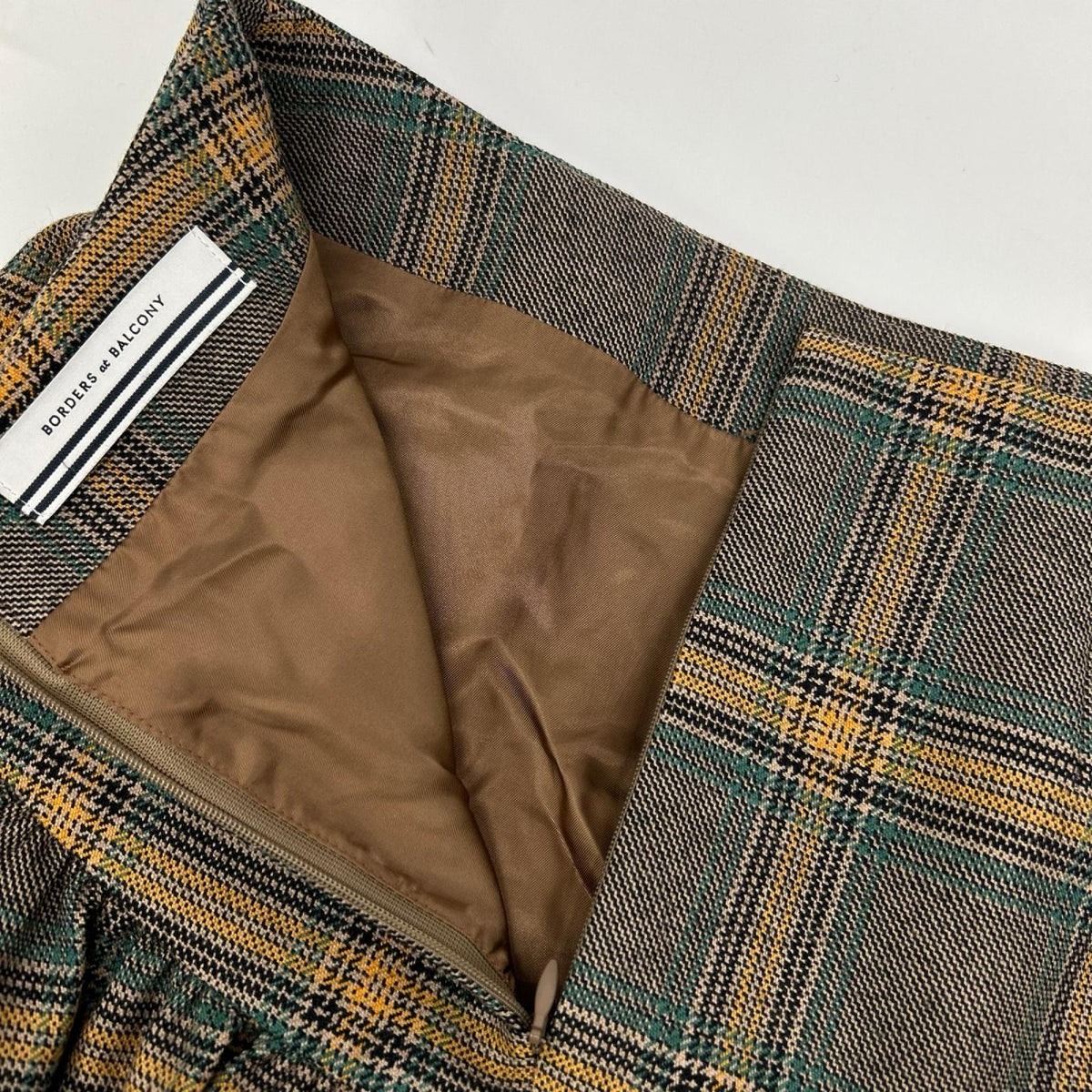 BORDERS at BALCONY ボーダーズアットバルコニー BD2221-3H-29 ブラウン チェック PLAID SKIRT スカート スカート