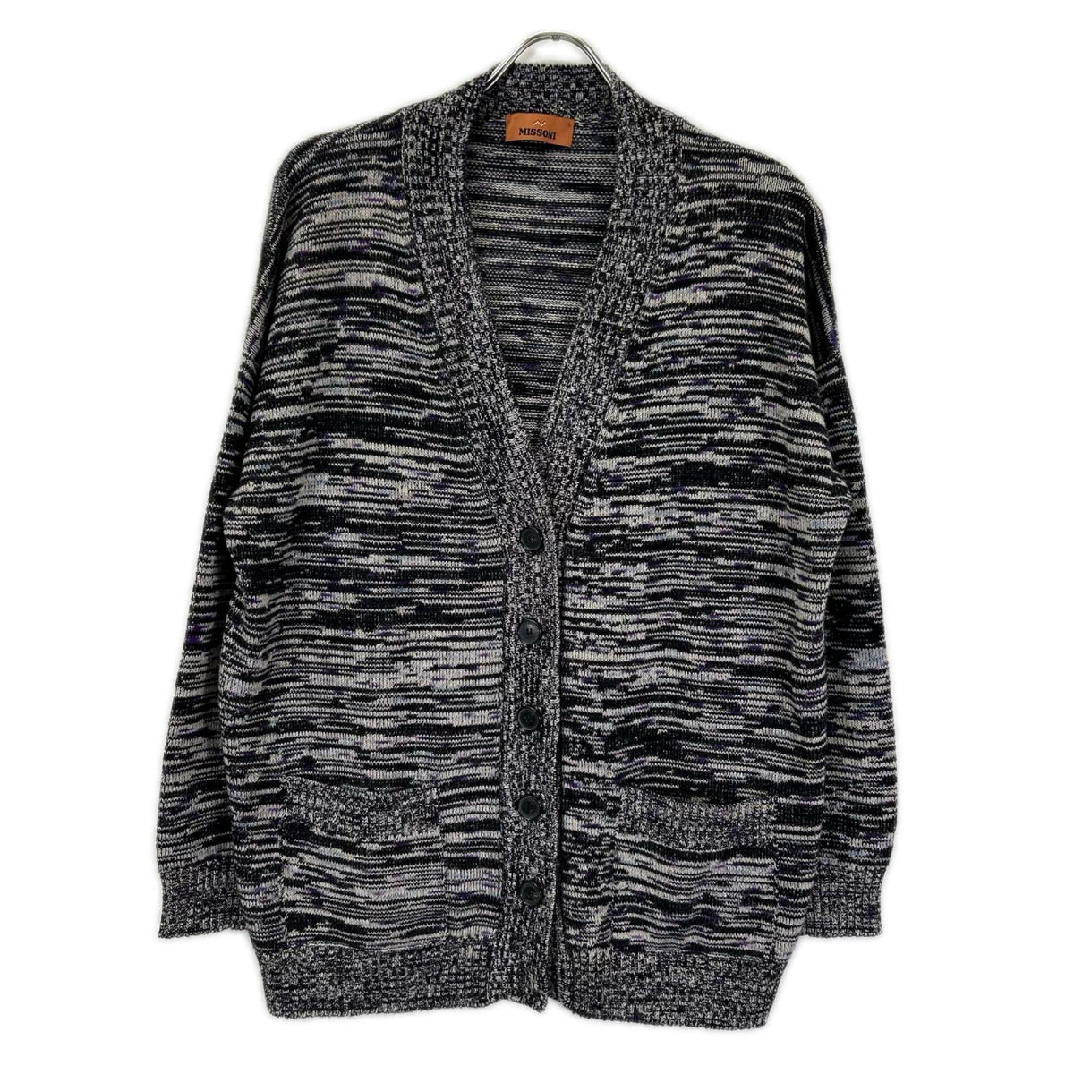 MISSONI ミッソーニ 24年 DS24WM0U ブラック カシミヤ オーバーサイズ カーディガン トップス