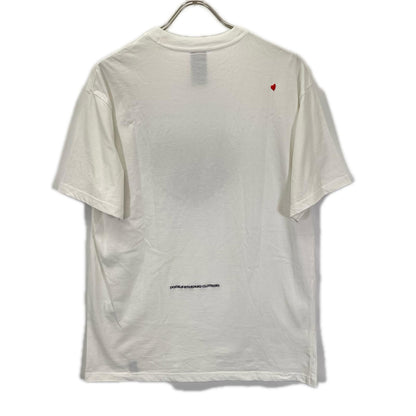 DOUBLE STANDARD CLOTHING ダブルスタンダードクロージング 【WEB限定】26SS ホワイト ハートフリル刺繍 コットン Tシャツ トップス
