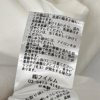 DOUBLE STANDARD CLOTHING ダブルスタンダードクロージング 【WEB限定】26SS ホワイト ハートフリル刺繍 コットン Tシャツ トップス