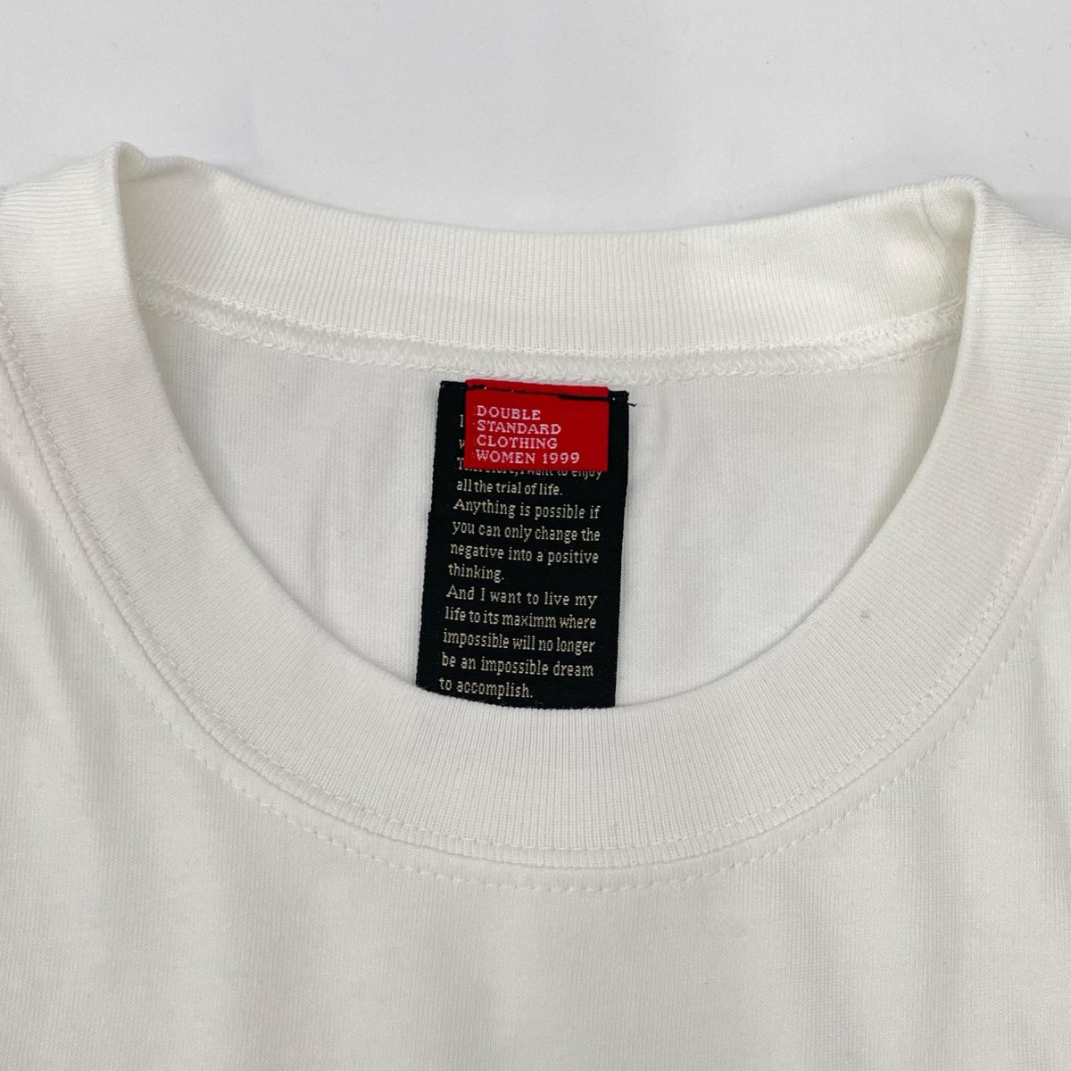 DOUBLE STANDARD CLOTHING ダブルスタンダードクロージング 【WEB限定】26SS ホワイト ハートフリル刺繍 コットン Tシャツ トップス