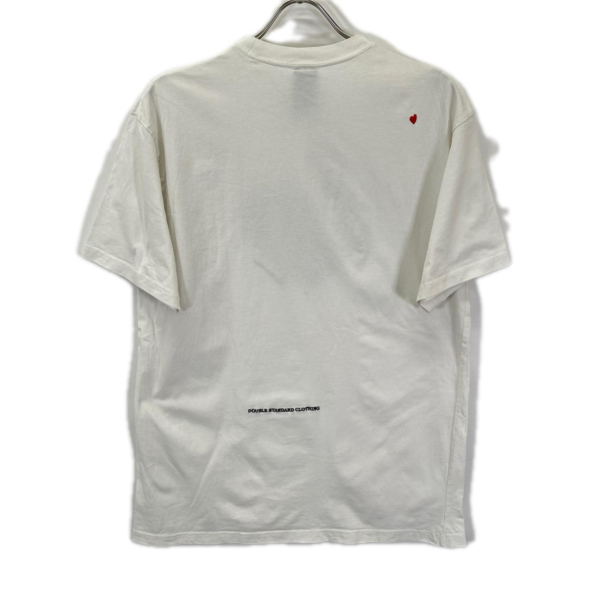 DOUBLE STANDARD CLOTHING ダブルスタンダードクロージング 【WEB限定】26SS ホワイト ハートフリル刺繍 コットン Tシャツ トップス