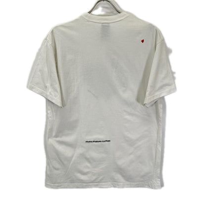 DOUBLE STANDARD CLOTHING ダブルスタンダードクロージング 【WEB限定】26SS ホワイト ハートフリル刺繍 コットン Tシャツ トップス
