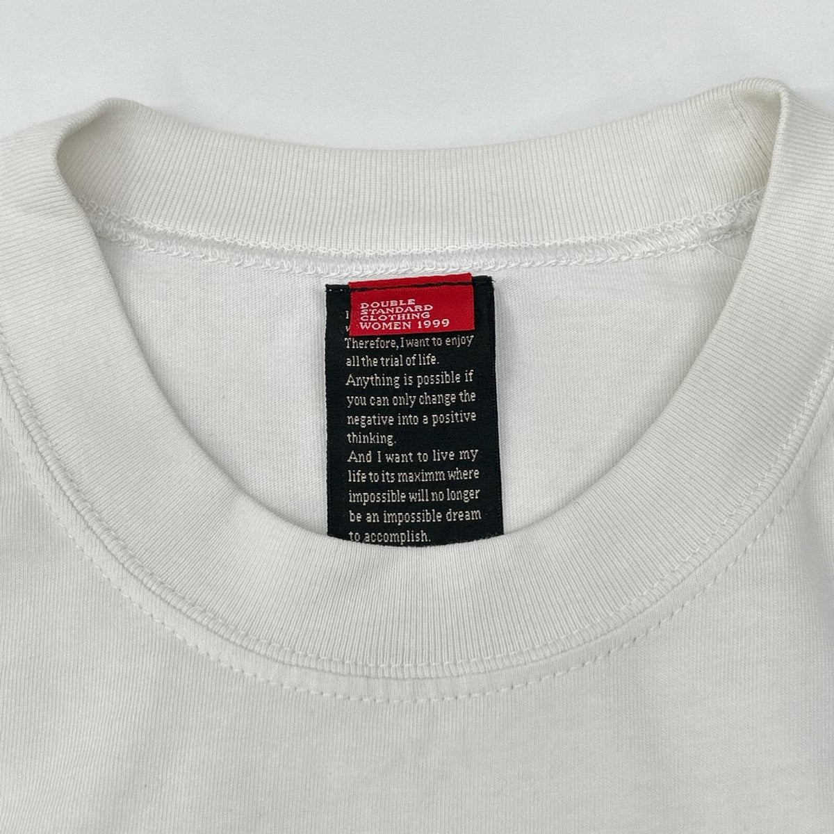 DOUBLE STANDARD CLOTHING ダブルスタンダードクロージング 【WEB限定】26SS ホワイト ハートフリル刺繍 コットン Tシャツ トップス