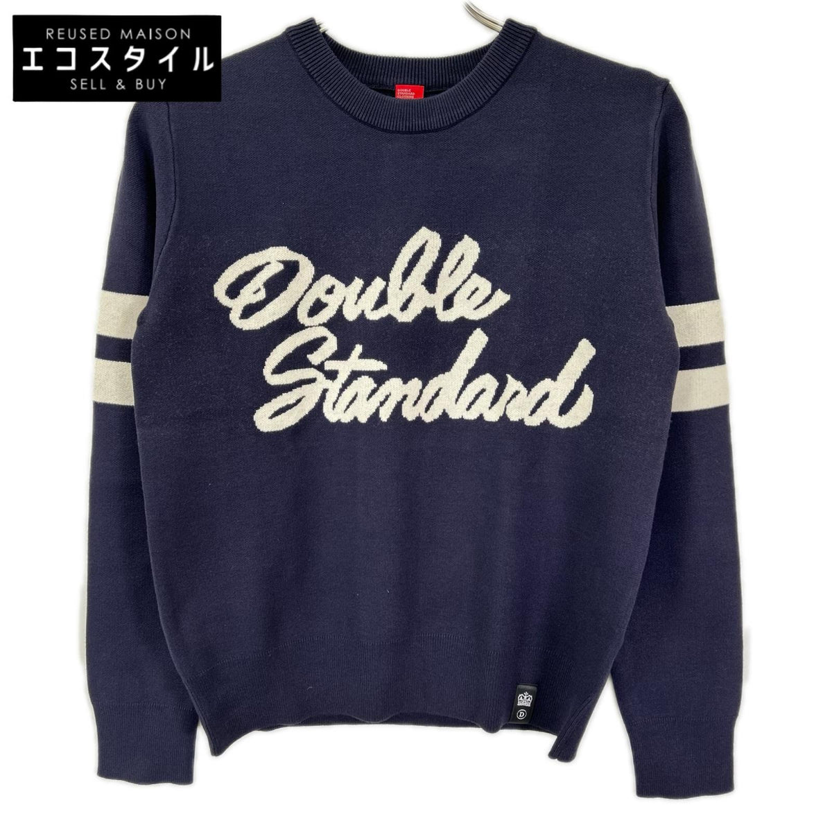 DOUBLE STANDARD CLOTHING ダブルスタンダードクロージング 25AW ネイビー Sun ジャガードニット プルオーバー トップス