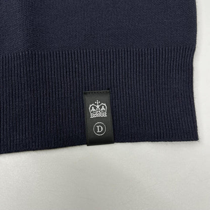 DOUBLE STANDARD CLOTHING ダブルスタンダードクロージング 25AW ネイビー Sun ジャガードニット プルオーバー トップス