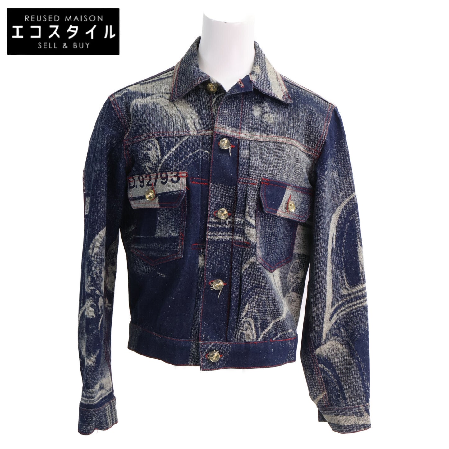 VivienneWestwood ヴィヴィアンウエストウッド オールウェイズオンカメラコレクション92/93 90s　ロールスロイス転写プリント デニムジャケット ジャケット